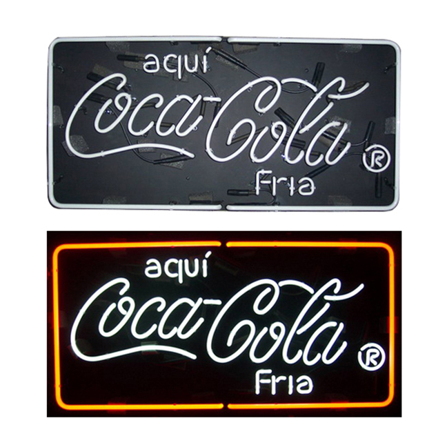 Coca cola fria neon sign